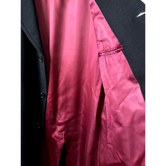 Men’s Valentino Roma Vintage Cashmere Long Overcoat Black Coat good condition - Picture 9 of 12